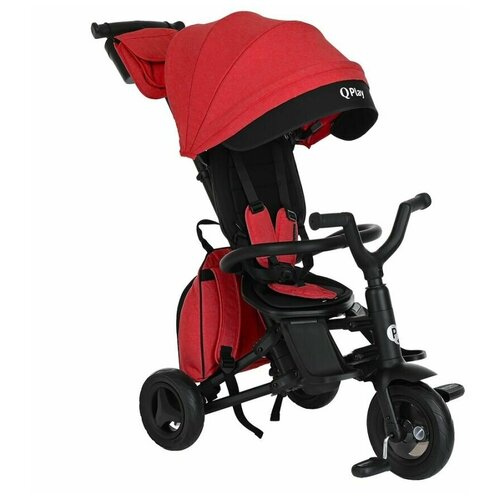 Велосипед детский трехколесный складной Qplay Nova+ с рюкзачком