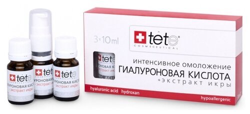 гиалуроновая кислота + экстракт икры TETe Cosmeceutical интенсивное омоложение 40+, 10 мл, 3 шт.