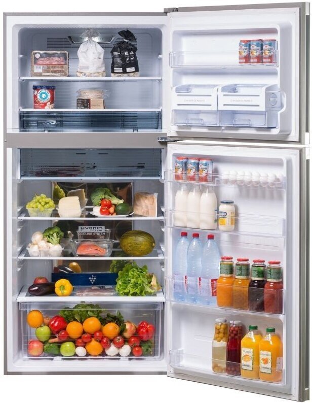 Холодильник SHARP , двухкамерный, бордовый/черный - фото №7