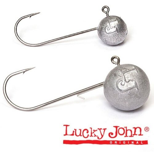 Джиг-головка Lucky John ROUND HEAD, 20 г, крючок № 02/0