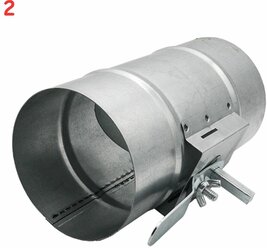 Дроссель-клапан для круглых воздуховодов d160 мм оцинкованный (2 шт.)