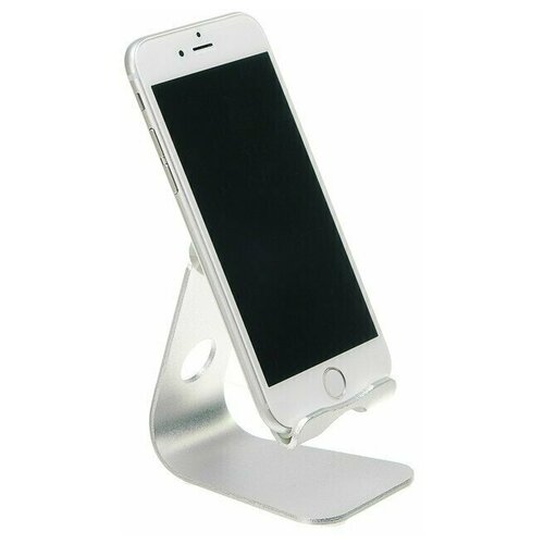 Подставка для телефона, с регулируемым углом наклона, цвет Серебристый, алюминиевая