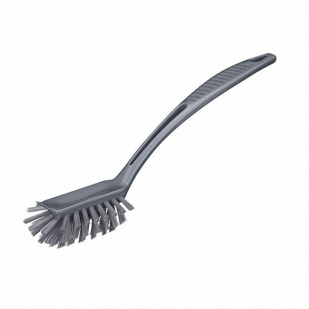 Щетка для мытья посуды овальная со скребком, серый F161 Econova /Бытпласт (арт. 828738)