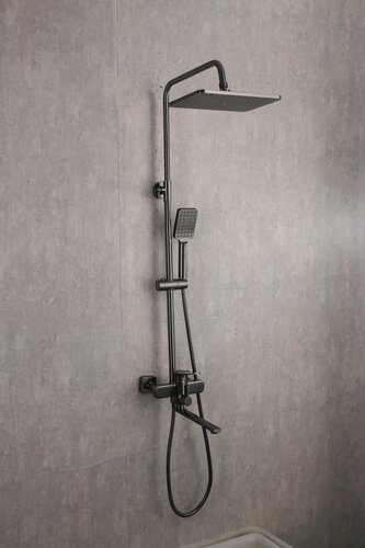 Изображение товара Душевая стойка Frap H62 F2462-9, ABS-пластик и латунь, цвет оружейная сталь