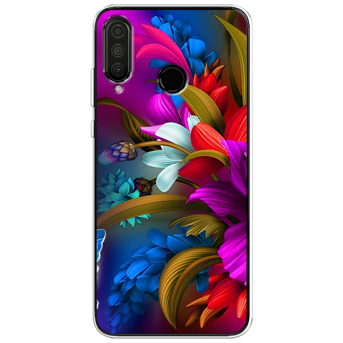 Силиконовый чехол на Honor 20 Lite 2020 / Хонор 20 Лайт 2020 Фантастические цветы силиконовый чехол девушка с сиреневым рюкзаком на honor 20 lite 2020 хонор 20 лайт 2020