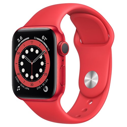 фото Умные часы apple watch series 6 gps 40мм aluminum case with sport band, (product)red