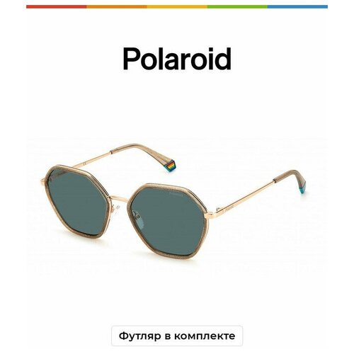 Солнцезащитные очки Polaroid Polaroid PLD 6147/S/X 10A C3 PLD 6147/S/X 10A C3, оранжевый, бежевый солнцезащитные очки polaroid круглые оправа пластик для мужчин серый