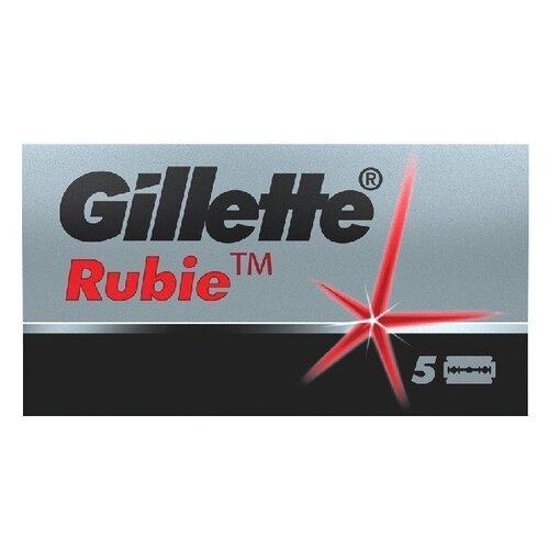 фото Лезвия для т-образного станка gillette rubie, 100 шт.