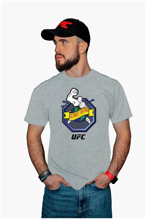 Футболка UFC, размер S, серый