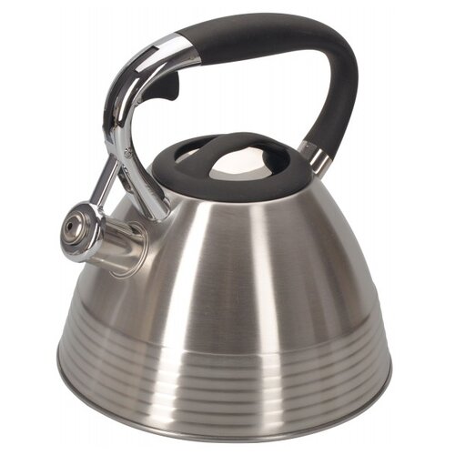 фото Regent inox чайник со свистком tea, 3 л, серебристый