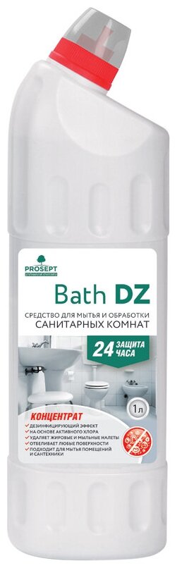 Дезинфицирующее чистящее средство Prosept Bath DZ, концентрат, 1 л - фотография № 9