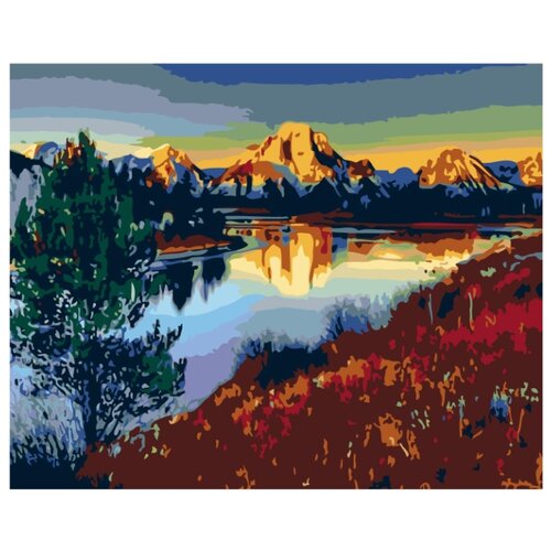 Гладь горного озера Раскраска картина по номерам на холсте церковь у озера раскраска картина по номерам на холсте