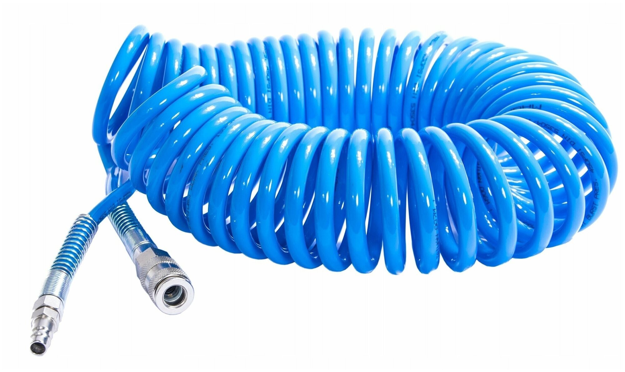 Шланг спиральный синий ARMA с быстросъемными соед профи 20бар 8*12*20м