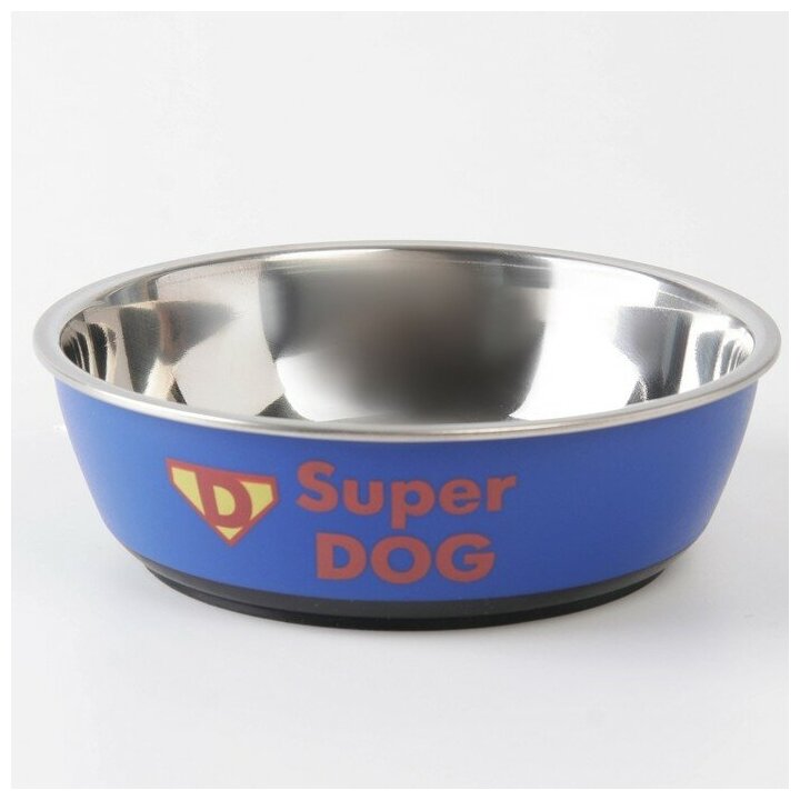 Миска для собак Пушистое счастье Super dog, стандартная, 450 мл, 14х4,5 см