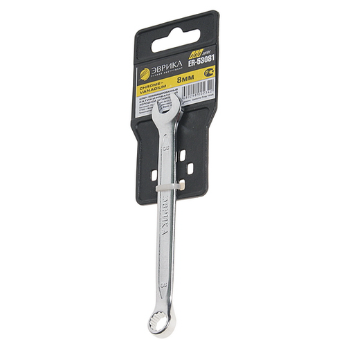 Ключ комбинированный Эврика ER-53081, 8 мм ключ гаечный комбинированный 24мм эврика pro