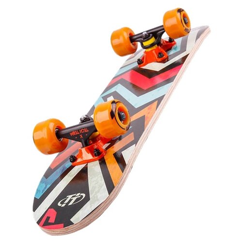фото Детский скейтборд techteam profi (2020) дизайн 1, 24x6, оранжевый