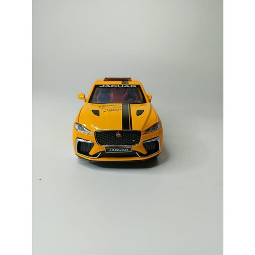 Модель автомобиля JAGUAR F-PACE TROPHY коллекционная металлическая игрушка масштаб 1:18 желтый металлическая машинка ягуар jaguar f pace trophy масштаб 1 24 длина 20 см