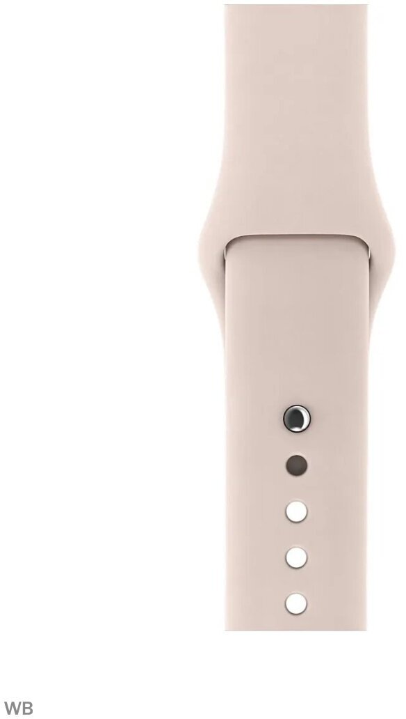 Силиконовый ремешок для Apple Watch 38/40/41 mm, размер S/M, цвет пудровый