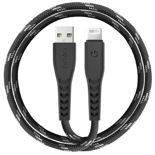 Кабель EnergEA NyloFlex USB - Lightning MFI 3А 3 м, цвет Черный (CBL-NF-BLK300)