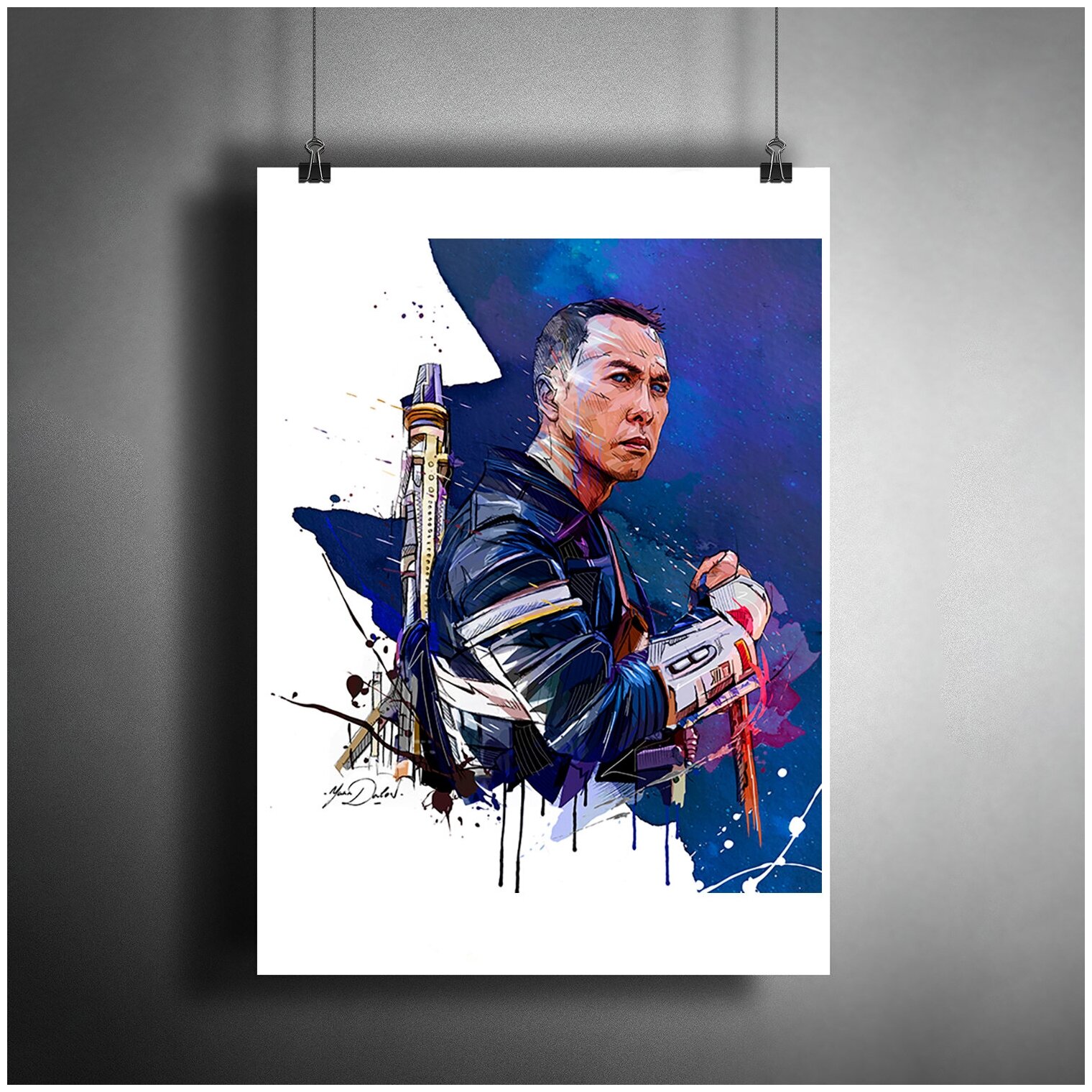 Постер плакат для интерьера "Звёздные войны: Чиррут Имве" / Декор спальни. Подарок другу. A3 (297 x 420 мм)