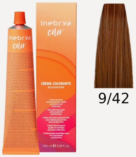 Изображение товара Крем - краска для волос профессиональная Inebrya Color Professional 9/42 Блонд Коньяк 100 мл
