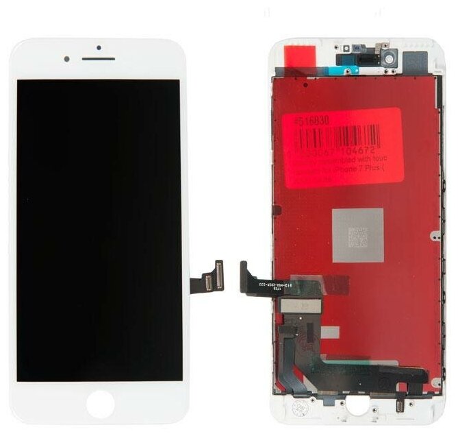 Дисплей для Apple iPhone 7 Plus , в сборе с тачскрином , белый с рамкой — фото 7