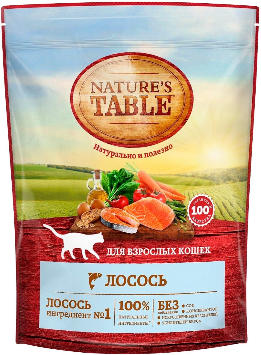 Сухой корм Nature’s Table™ для взрослых кошек, лосось, 190г Nature's Table™ - фото №13