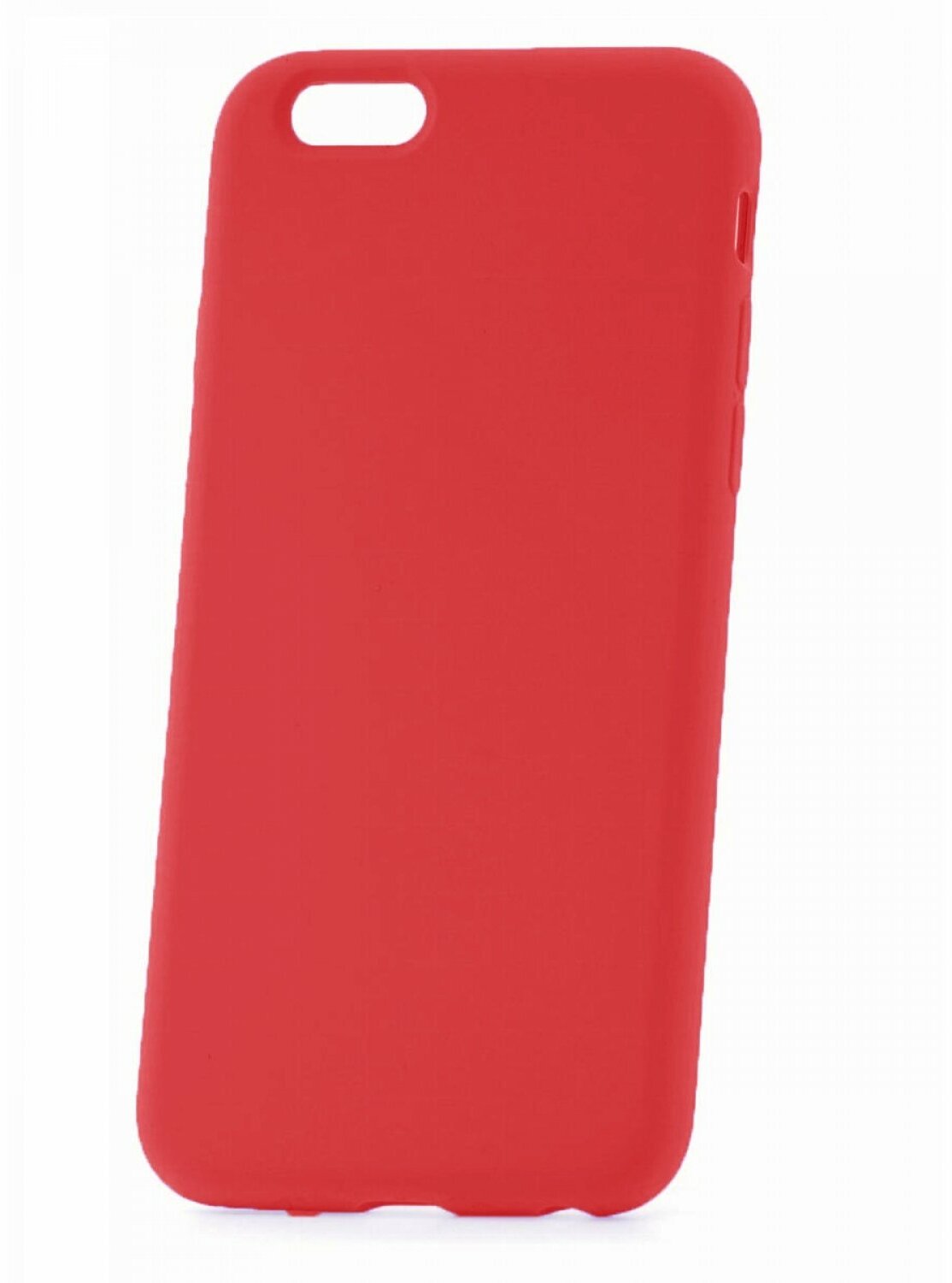 Чехол на iPhone 6/6S Kruche Silicone красный, противоударный пластиковый кейс, защитный силиконовый бампер, софт тач накладка с защитой камеры