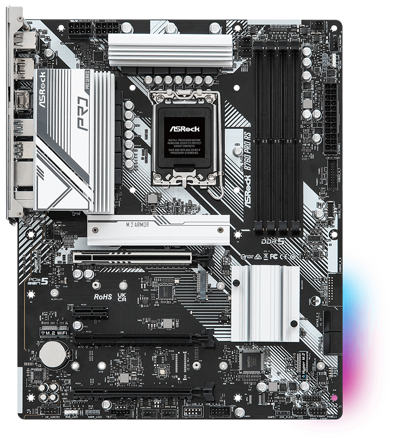 Материнская плата ASROCK B760 PRO RS, LGA 1700, Intel B760, ATX, Ret