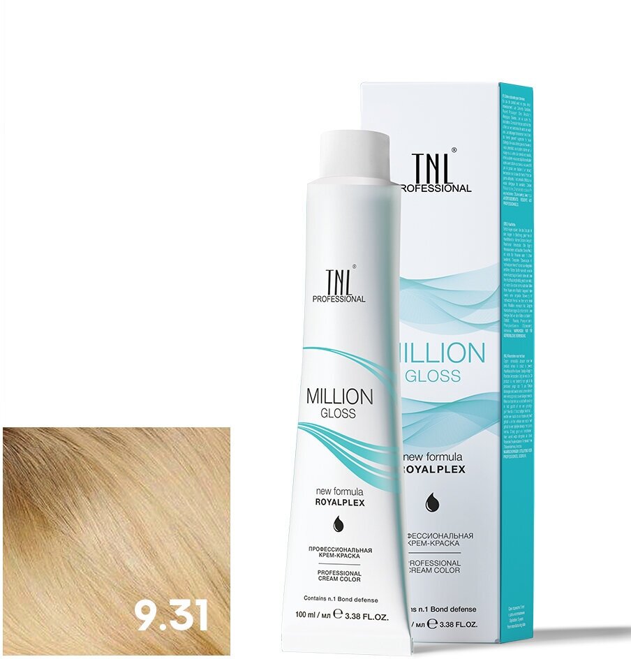 TNL MILLION GLOSS краска для волос 9.31 100МЛ