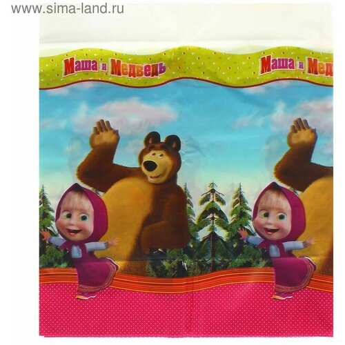 Скатерть «Маша и Медведь», 130х180 см