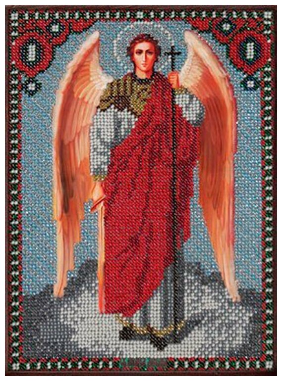 Святой Архангел Михаил принт для вышивки бисером 165х225 Вышиваем бисером ПР903