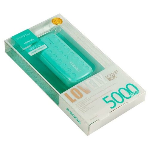 Внешний аккумулятор PRODA Lovely Series 5000mAh, green PPL-2