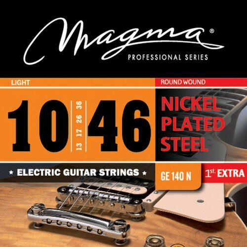 Комплект струн для электрогитары 10-46 Magma Strings GE140N струны для электрогитары sit strings ps1052 powersteel stainless steel heavy bottom 10 52