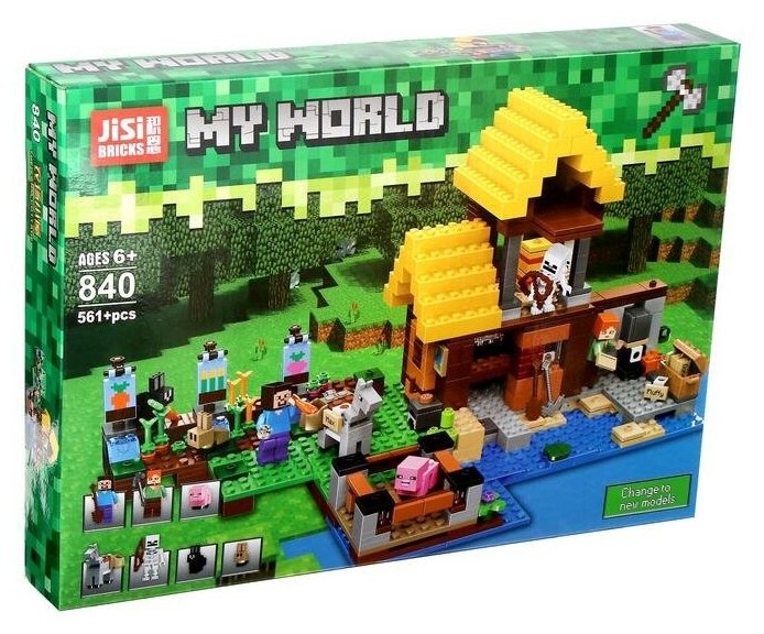 JISI BRICKS Конструктор Мой мир «Фермерский домик», 561 деталь