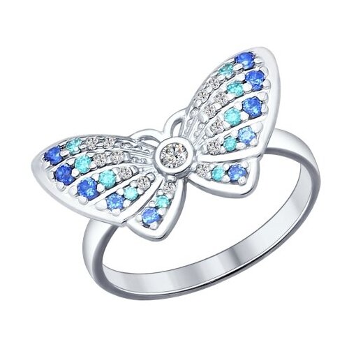 фото Серебряное кольцо sokolov 94012027 с фианитом diamant-online