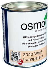 Osmo Масло с твердым воском цветное, Osmo 3040 Hartwachs-Ol Farbig, 125 литра, белое