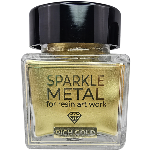 Всплывающий сухой порошок Sparkle Metal Rich Gold для декорирования изделий из эпоксидной смолы, 30 гр