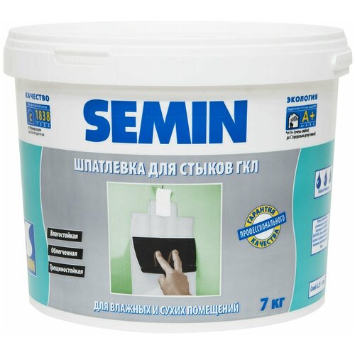 SEMIN Финишпаста полимерная Semin Sem-Joint Hydro, 7 кг