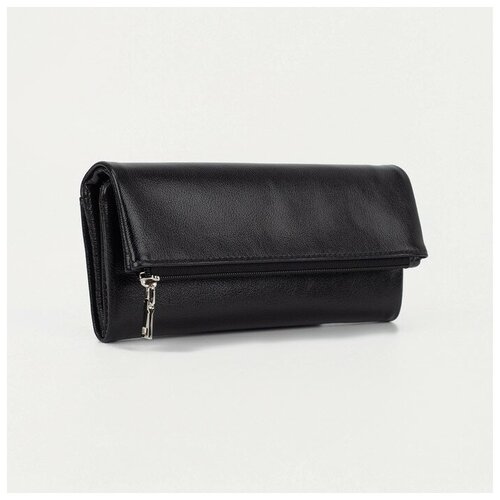 фото Кошелек caiman, натуральная кожа, отделение для монет, черный