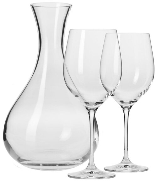 Набор из декантера 1,6 л и 2 бокалов для красного вина Krosno Гармония 450 мл, п/к