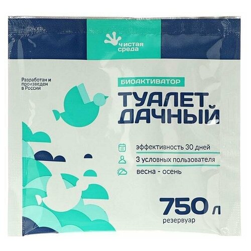 Биоактиватор для дачного туалета Туалет дачный, 30 гр, 3 шт.