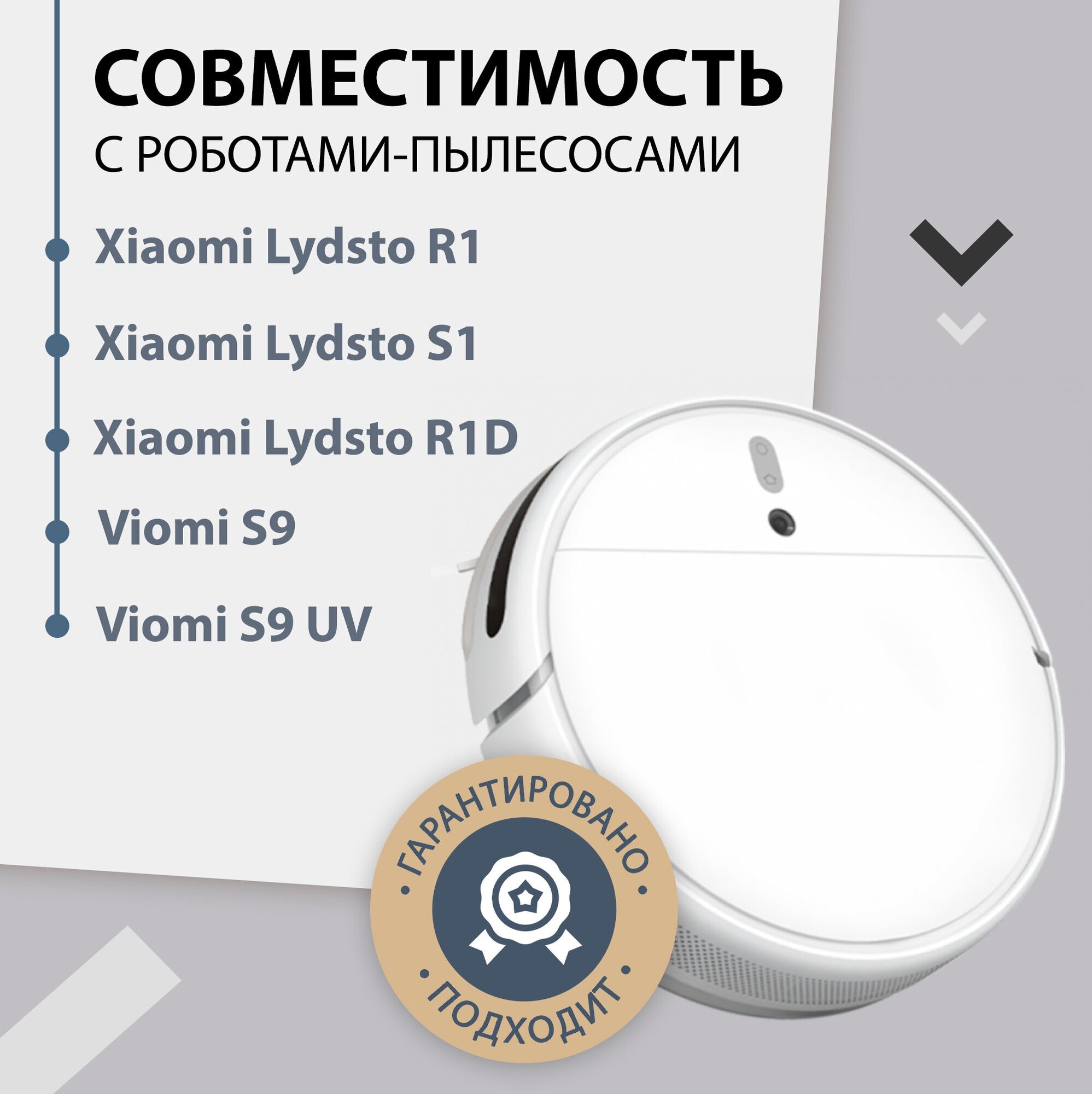 Боковая щетка, комплектующие для робота пылесоса Xiaomi Lydsto R1, S1, R1D, Viomi S9 S9 UV - фотография № 5