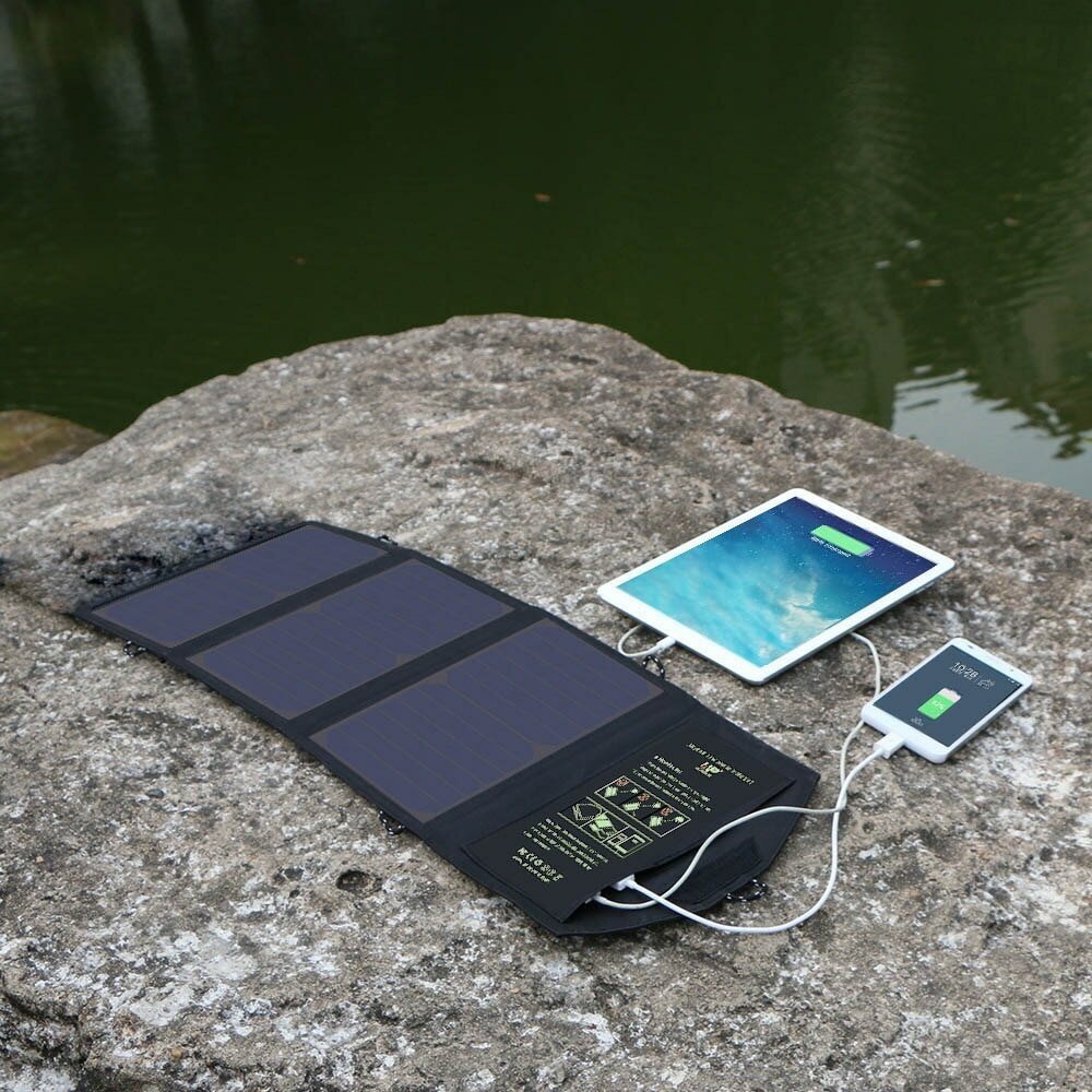 Солнечная панель/батарея портативная зарядка USB 21W - фотография № 11