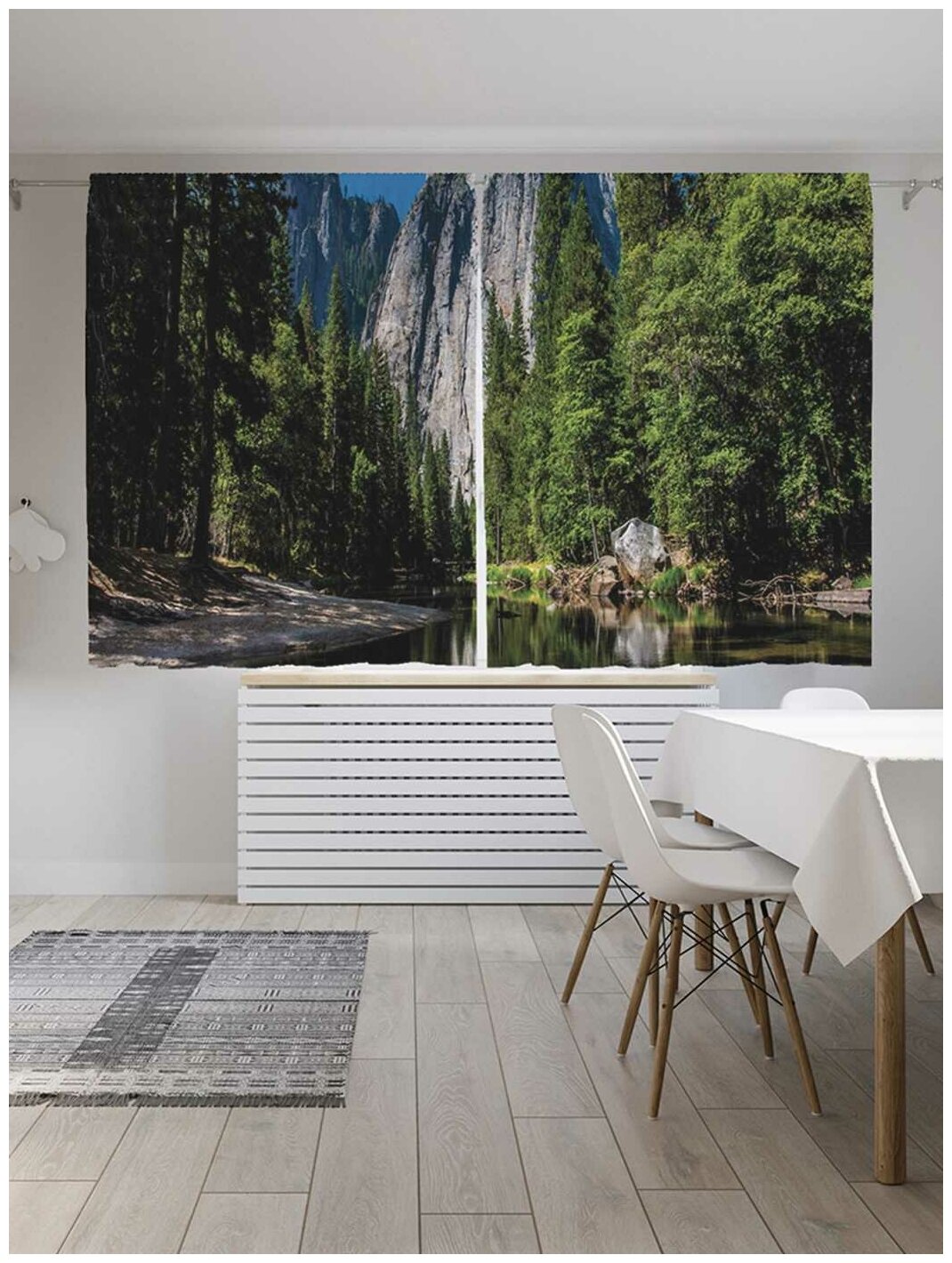 фото Шторы JoyArty с фотопечатью "Прозрачный водоем" из сатена, 290х180 см