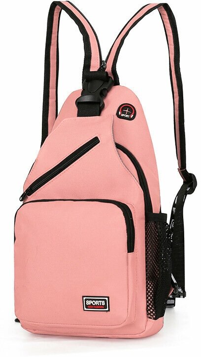 Рюкзак кросс-боди , фактура зернистая, розовый