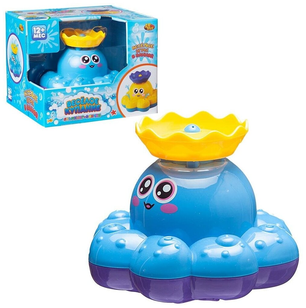 Игрушка для ванны Abtoys Осьминог голубой (PT-00542/голубой)