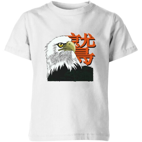 Футболка Us Basic, размер 4, белый мужская футболка орёл eagle птица l темно синий