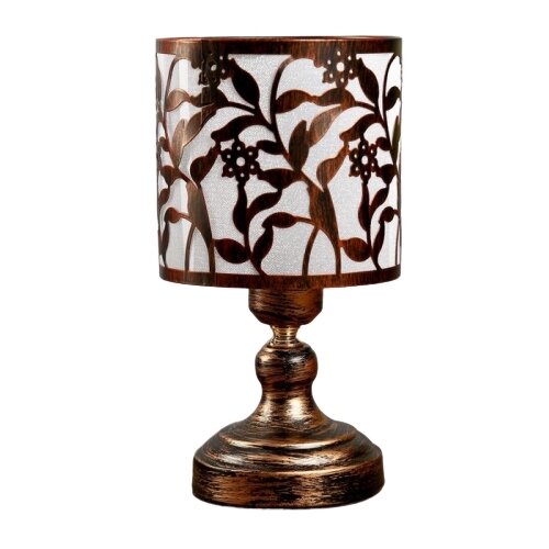 фото Лампа декоративная risalux 4430174, e27, 40 вт, цвет арматуры: бронзовый, цвет плафона/абажура: бронзовый