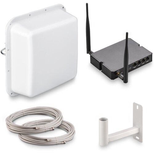 комплект 3g 4g интернета kss15 3g 4g mr cat4 роутер антенна кабеля Комплект уличная антенна с роутером и кабелями для 3G/4G LTE Cat.4 интернета KSS15-3G/4G-MR AllBands